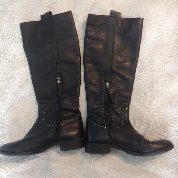 Sam Adelman Womens Black Tall Soft Penny Leather Boots 8 - Picture 3 of 7